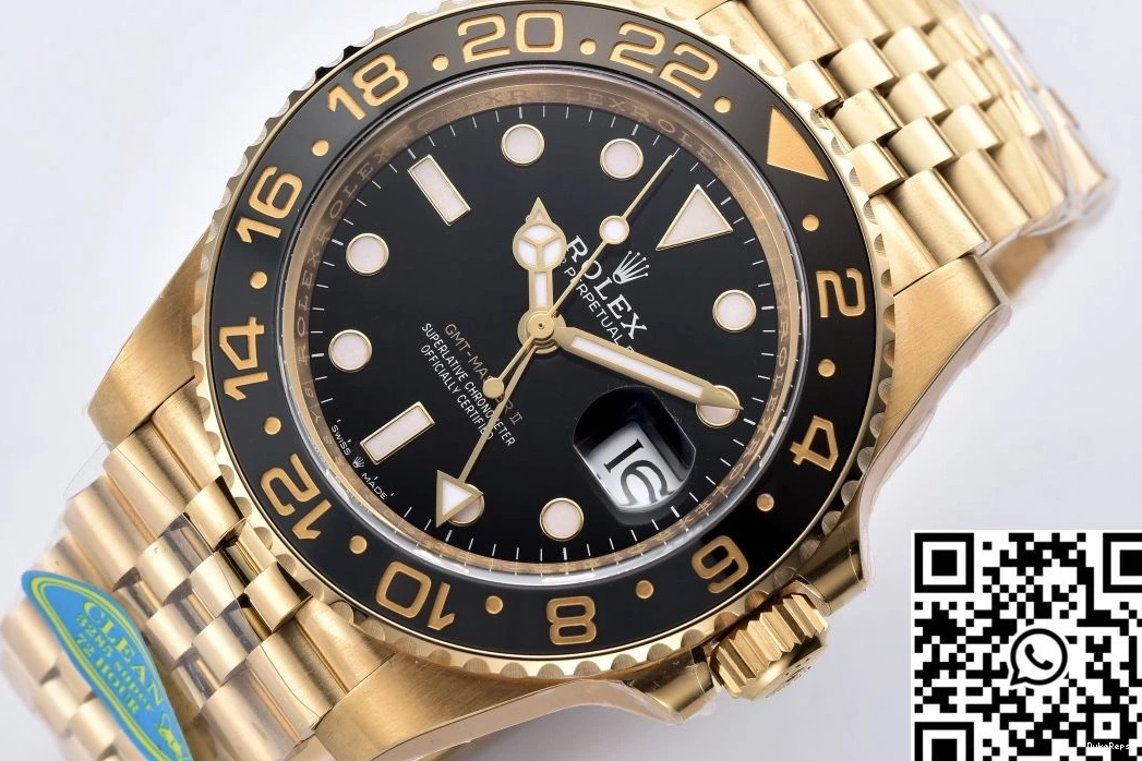 Factory Black Master Gold GMT Clean M126710BLRO-0001 Dial II Rolex Case 0328
